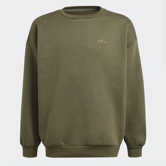 adidas Other - Adidas Logo Embroidered Boyfriend Sweatshirt in Olive Green Juniors Size XL